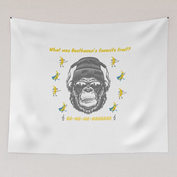 Item preview, funny gorilla loves bananas and music for man, woman and children designed and sold by Marouane21.