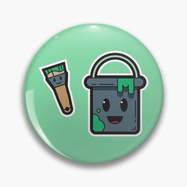 Item preview, Green Paint bucket and Brush  designed and sold by Nightlight0.