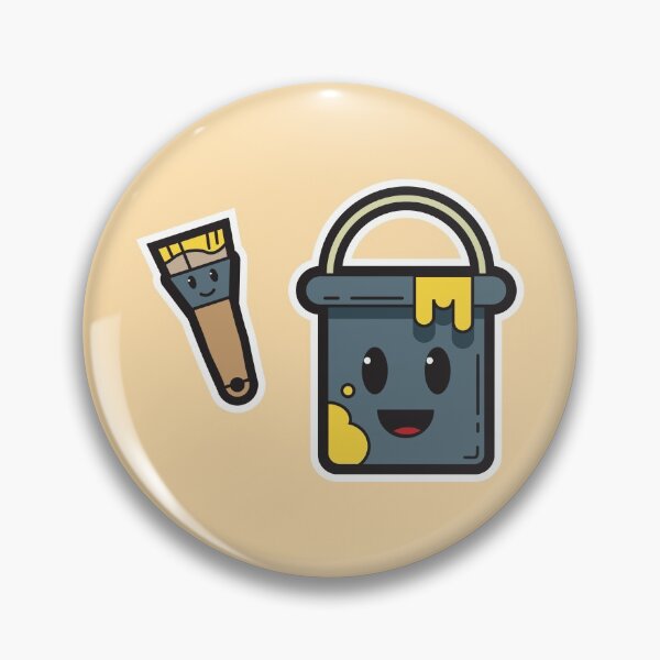 Item preview, Yellow Paint bucket and Brush  designed and sold by Nightlight0.