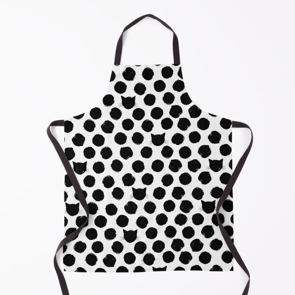 Item preview, Cat Faces and Polka dot, Black and White Polka dot with cat faces, Black and White Polka dot Pattern, Black and White Polka dot Design, Polka Dot designed and sold by graphic-genie.