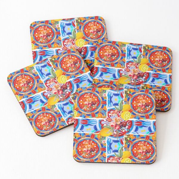 Item preview, Summer citrus ,boho,floral Mediterranean style ,lemon fruit pattern  designed and sold by MariaMarinova.