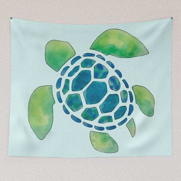 Item preview, Watercolor Summer Sea Turtle designed and sold by Lady-Lilac.