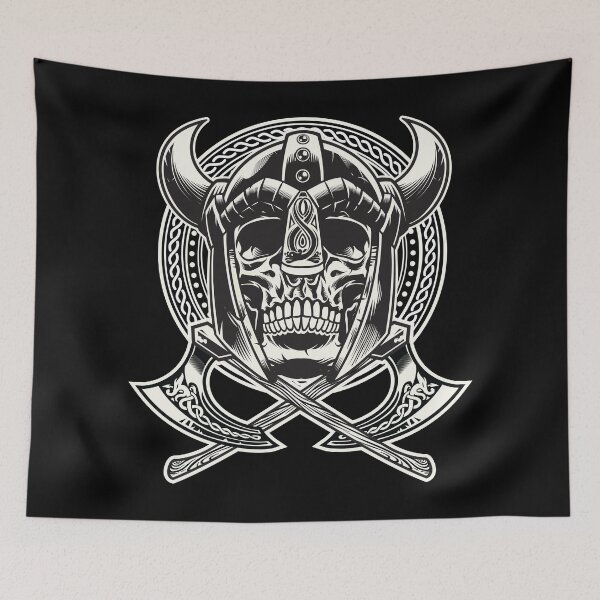 Item preview, Viking Skull and Axe designed and sold by Roadkill Creations.