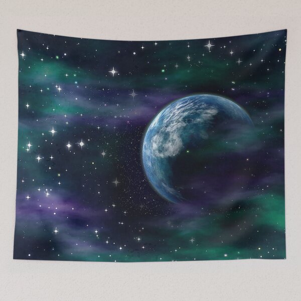 Item preview, Outer space illustration, earth, stars, galaxy, space dust, nebula,  designed and sold by Nostrathomas66.