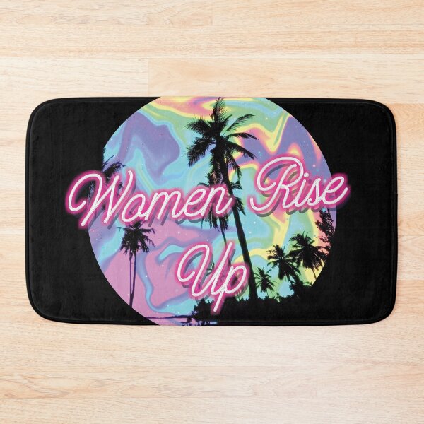 Item preview, "Women Rise Up" Trippy Psychedelic Neon Rainbow Palm Tree designed and sold by XXRebellion.