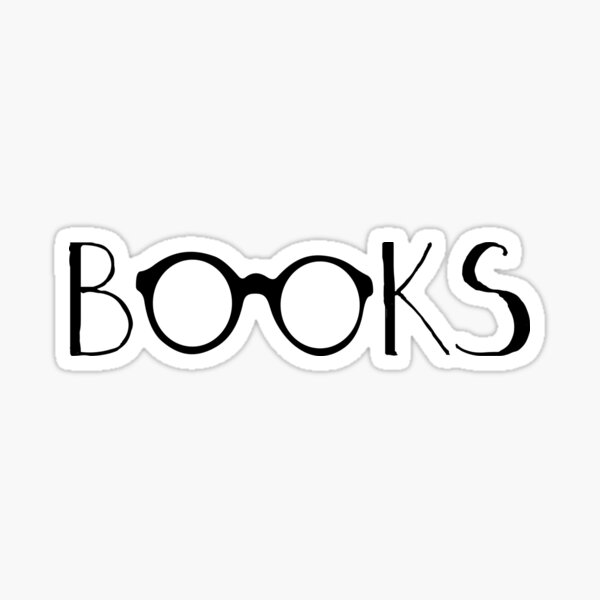 Books and Glasses Sticker