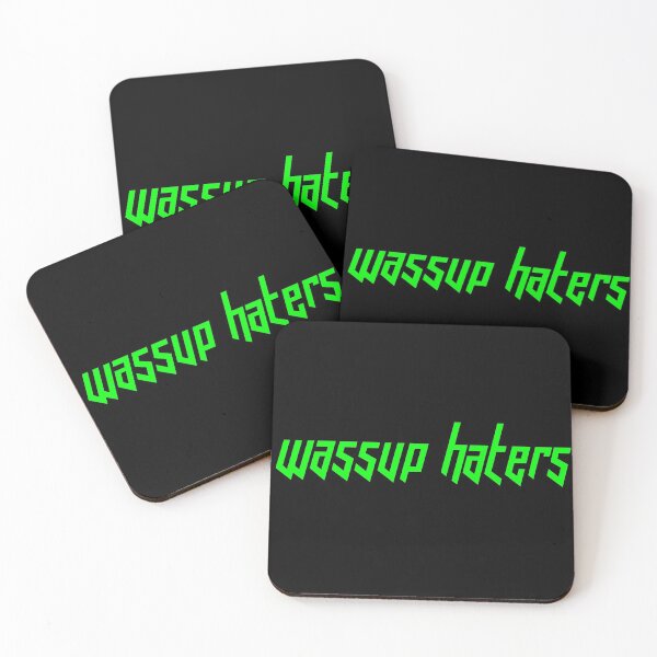 Item preview, Wassup Haters (Funny, Cool & Italic Neon Greeen Futuristic Font Text) designed and sold by Graograman.