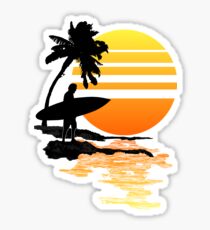 Pegatina Surfing Sunrise