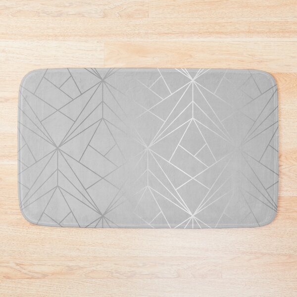 Item preview, Soft Grey Silver Geometric Pattern With White Shimmer designed and sold by Vic Torys ☆.