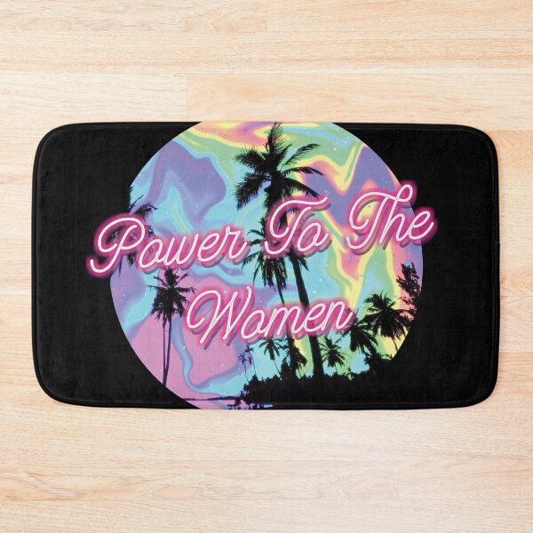 Item preview, "Power To The Women" Trippy Psychedelic Neon Rainbow Palm Tree  designed and sold by XXRebellion.
