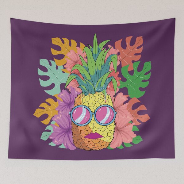 Item preview, Tropical Island pineapple with sunglasses  designed and sold by Miaart365.