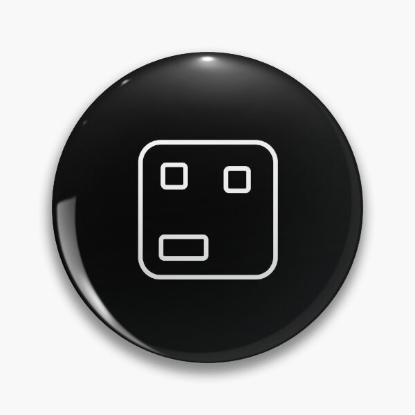 Item preview, Squared Face - Surprised Face (White on Black)  designed and sold by On-The-Roof.