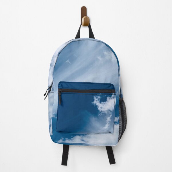 Item preview, Blue Sky White Clouds Jet Stream over Lake Beach designed and sold by HppyStrngHelthy.