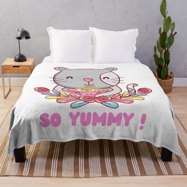 Item preview, Cute Cat Eating Ramen - So Yummy ! - Kawaii Cat designed and sold by Xoox Art.