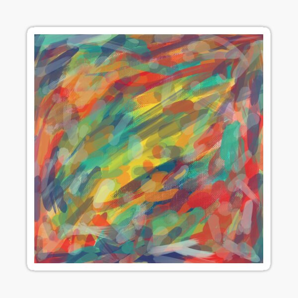 Painterly Colorful Brushstrokes Sticker