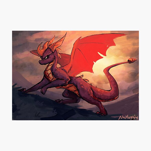 Spyro The Purple Dragon Photographic Print