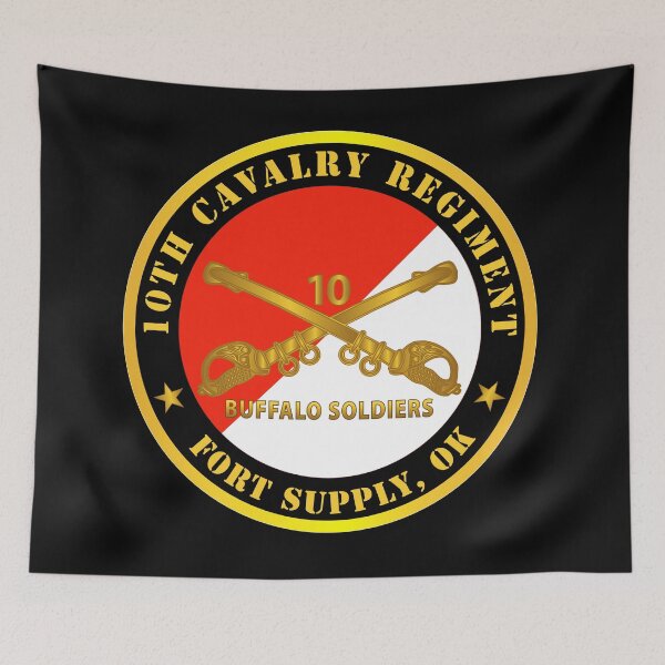 Item preview, Army - 10th Cavalry Regiment - Fort Supply, OK - Buffalo Soldiers w Cav Branch designed and sold by Military Insignia Products.