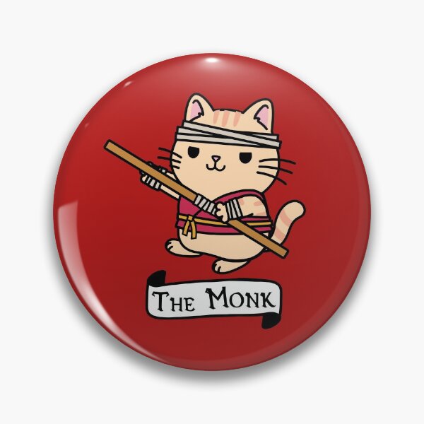Item preview, The Monk | DnD Cat Tabaxi Monk designed and sold by Cute N' Nerdy Shop.