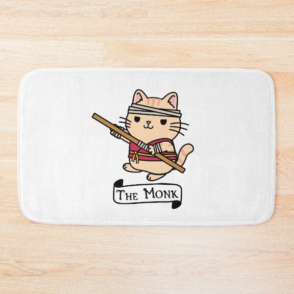 Item preview, The Monk | DnD Cat Tabaxi Monk designed and sold by Cute N' Nerdy Shop.