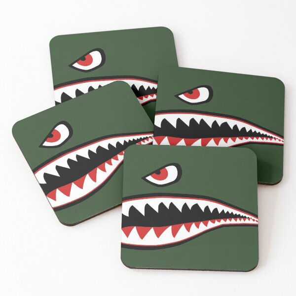 Item preview, WWII Fighter jet sharks teeth decal designed and sold by crossesdesign.