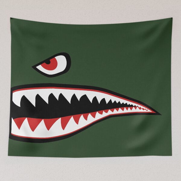 Item preview, WWII Fighter jet sharks teeth decal designed and sold by crossesdesign.