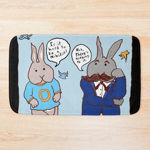 Item preview, Is it hard to be a Nihilist? Nietzsche schools the Bunny funny cartoon designed and sold by davidscohen.