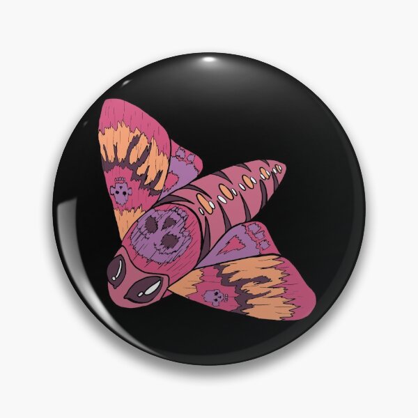 Item preview, pink skull goth moth  designed and sold by HGothMoths.