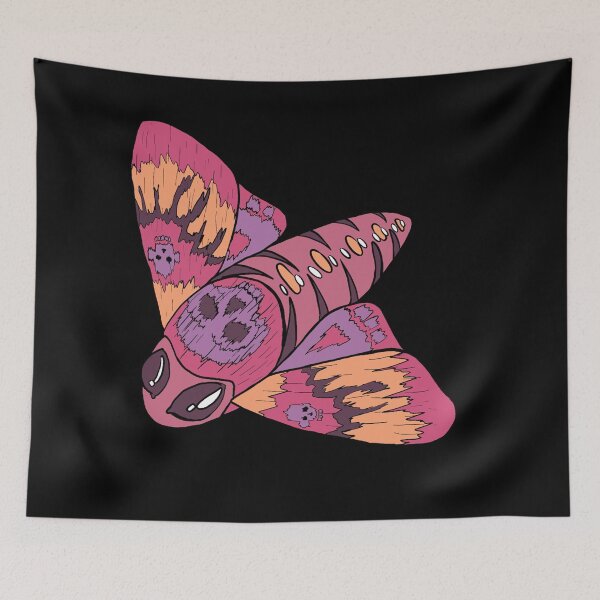 Item preview, pink skull goth moth  designed and sold by HGothMoths.