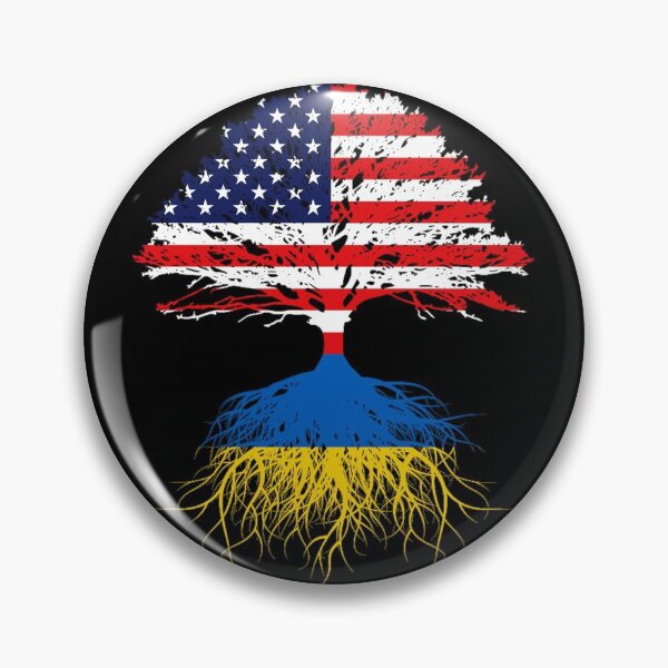 Item preview, Ukrainian Roots American Grown Ukraine USA America Flags  Art Design Gift Men Women Kids US Naturalization Ceremony designed and sold by maindeals.