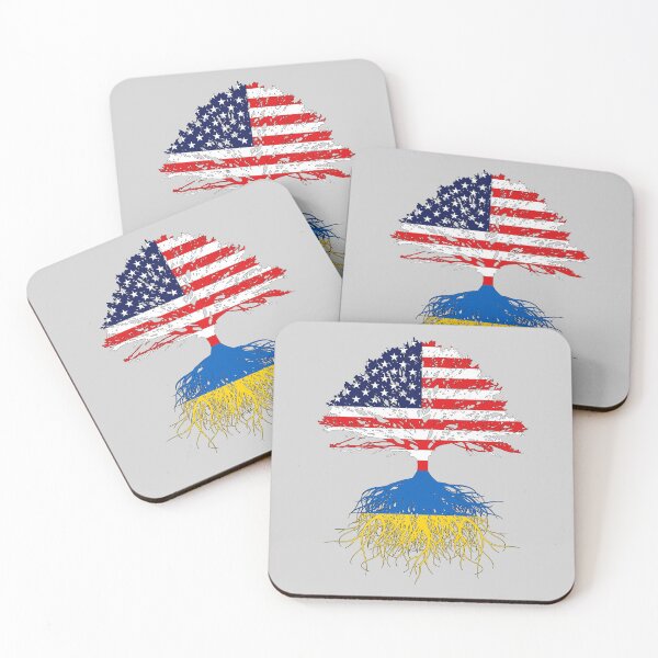 Item preview, Ukrainian Roots American Grown Ukraine USA America Flags  Art Design Gift Men Women Kids US Naturalization Ceremony designed and sold by maindeals.