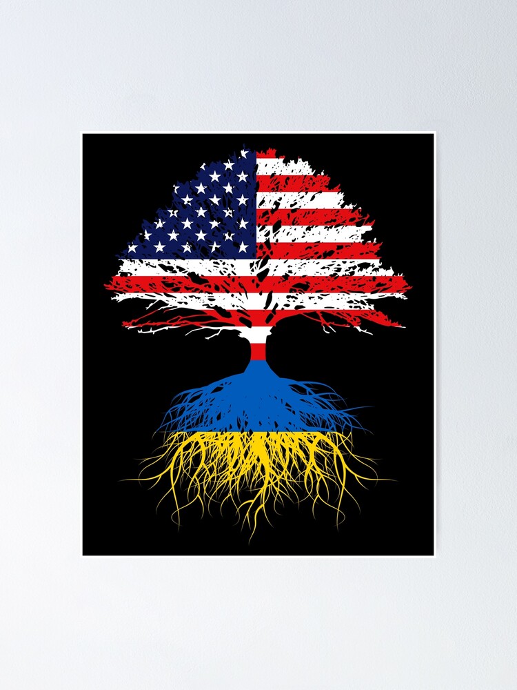 Ukrainian American Flag Ukraine Usa America Roots Gift Ukrainian American Flag Ukraine Usa America Roots Gift