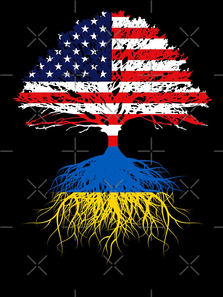Ukrainian American Flag Ukraine Usa America Roots Gift Ukrainian American Flag Ukraine Usa America Roots Gift