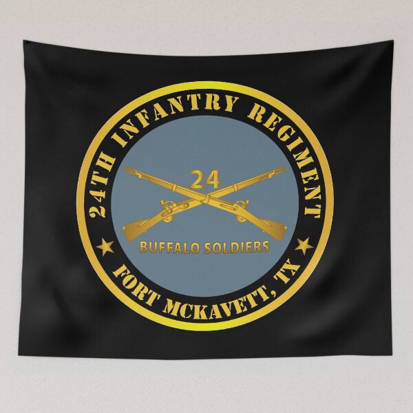Item preview, Army - 24th Infantry Regiment - Fort McKavett, TX - Buffalo Soldiers w Inf Branch designed and sold by Military Insignia Products.