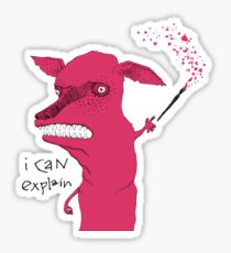 Bad Explanation Art Dog Sticker