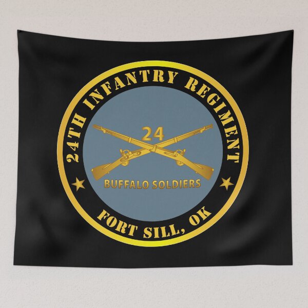 Item preview, Army - 24th Infantry Regiment - Fort Sill, OK - Buffalo Soldiers w Inf Branch designed and sold by Military Insignia Products.