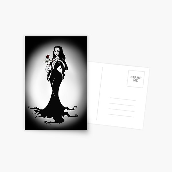 Morticia Addams Postcard For Sale By Twztdtaco Redbubble 9627