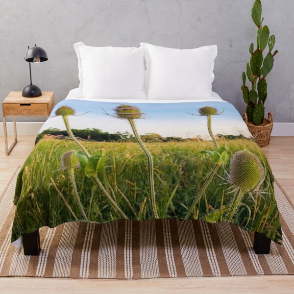 Item preview, Wild Weeds Flowers in Field in Twilight of Golden Gold Rural designed and sold by HppyStrngHelthy.