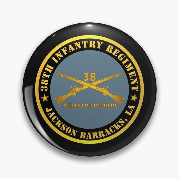 Item preview, Army - 38th Infantry Regiment - Buffalo Soldiers - Jackson Barracks, LA w Inf Branch designed and sold by Military Insignia Products.