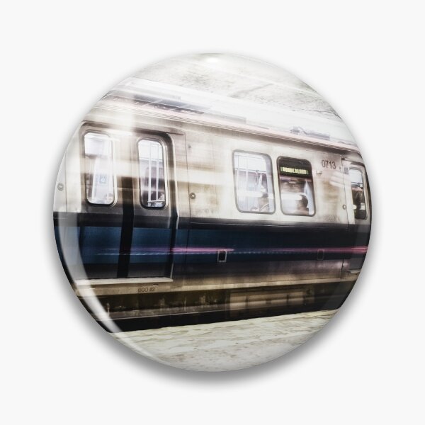 Item preview, Train Arriving Creating Motion Blur on Blueline MBTA Boston designed and sold by Stephen Orsillo.