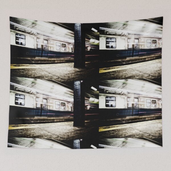 Item preview, Train Arriving Creating Motion Blur on Blueline MBTA Boston designed and sold by Stephen Orsillo.
