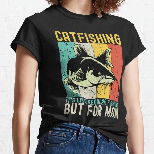 Catfish Meow Funny Catfishing Fishing Fisherman Gift Women's V-Neck Plus  Size T-Shirt