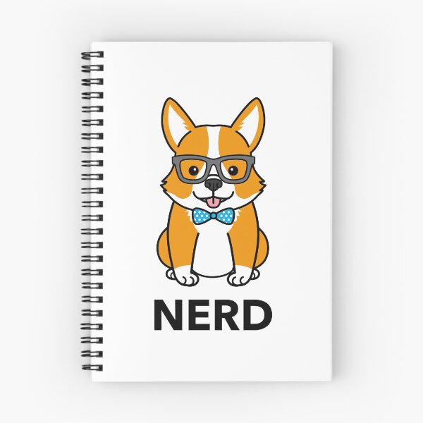 Item preview, NERD corgi dog in glasses and bowtie designed and sold by littlerhody.