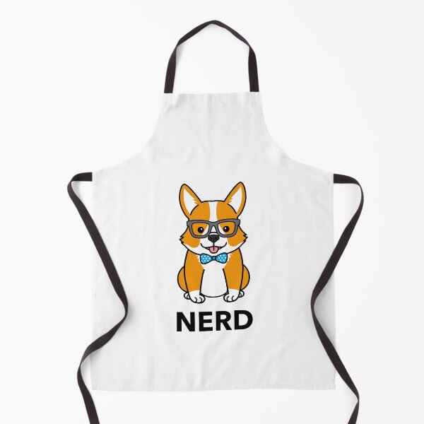 Item preview, NERD corgi dog in glasses and bowtie designed and sold by littlerhody.