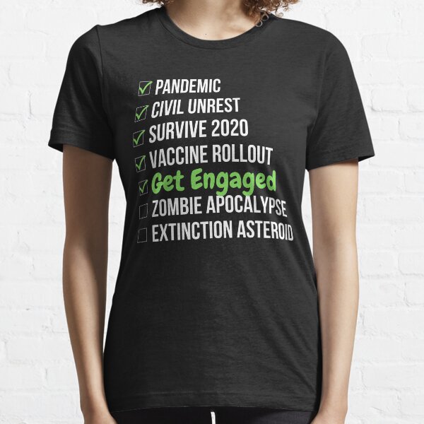 Engagement Just Engaged Checklist Funny Essential T-Shirt
