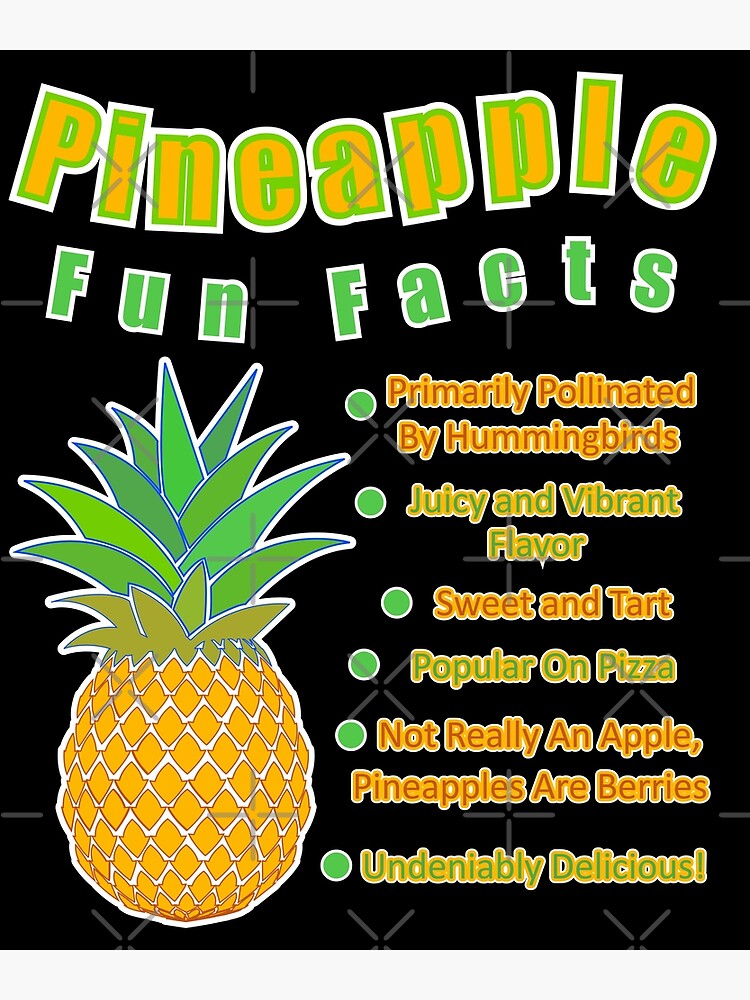 "Pineapple Fun Facts" Poster for Sale by artfulnotebook Redbubble