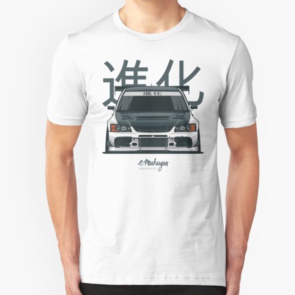 Lancer Evo IX (white) Slim Fit T-Shirt