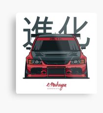 Lienzo metálico Lancer Evo IX (rojo)