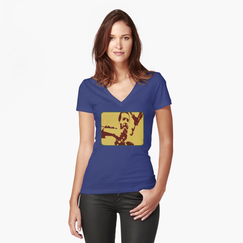 Item preview, Fitted V-Neck T-Shirt designed and sold by thedrumstick.
