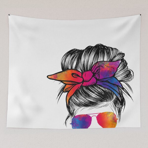 Item preview, Funny Messy Hair Bun Women Mothers Day Tee T-Shirt designed and sold by HammonArt.