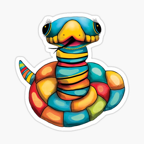 Colorful Worms Sticker Sheet  Abstract Snakes Stickers  Fun Whimsical Sticker Sheets